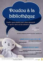 Doudou à la bibliothèque